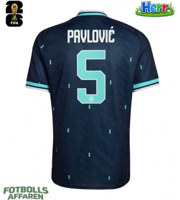 Tyskland Aleksandar Pavlovic #5 Bortatröja VM 2026 Kortärmad